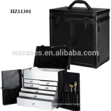 custom hair stylist case metal with 7 drawers inside